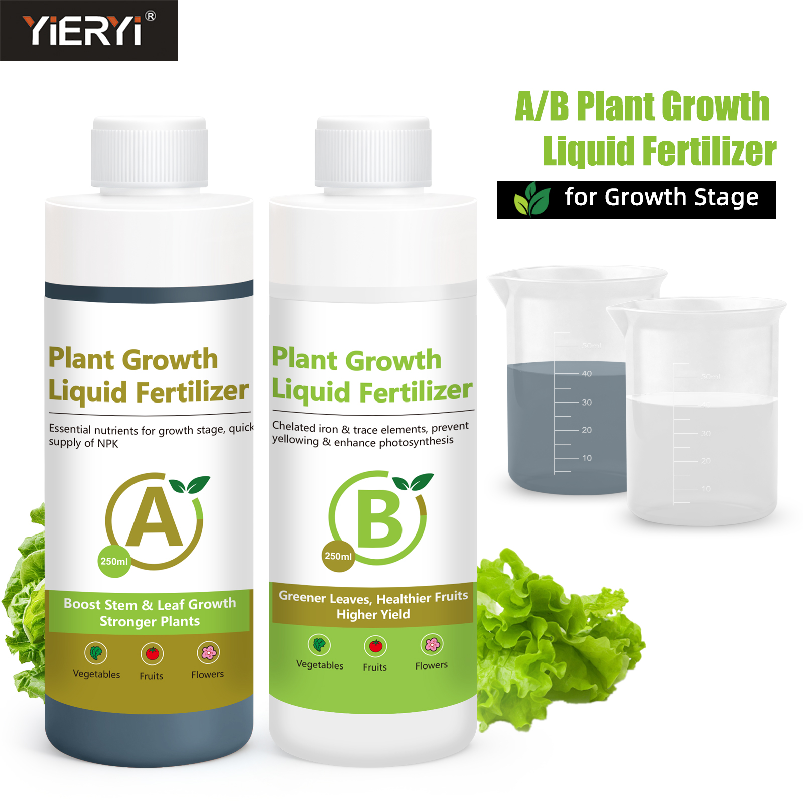 Nutrient Solution Ab - Yieryi 250ML Hydroponic Nutrient Solution AB