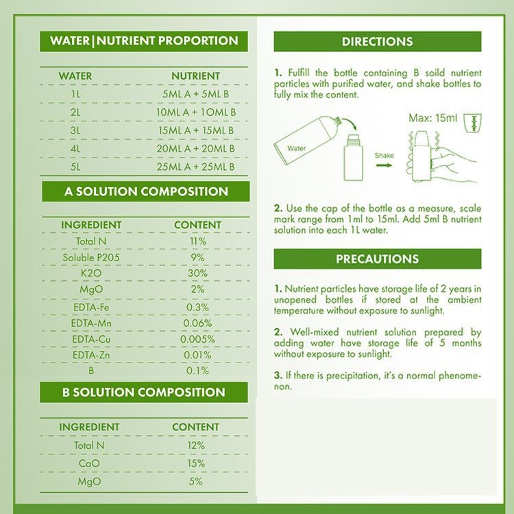Hydroponic nutrient solution s - Nutrient Solution Ab review and price