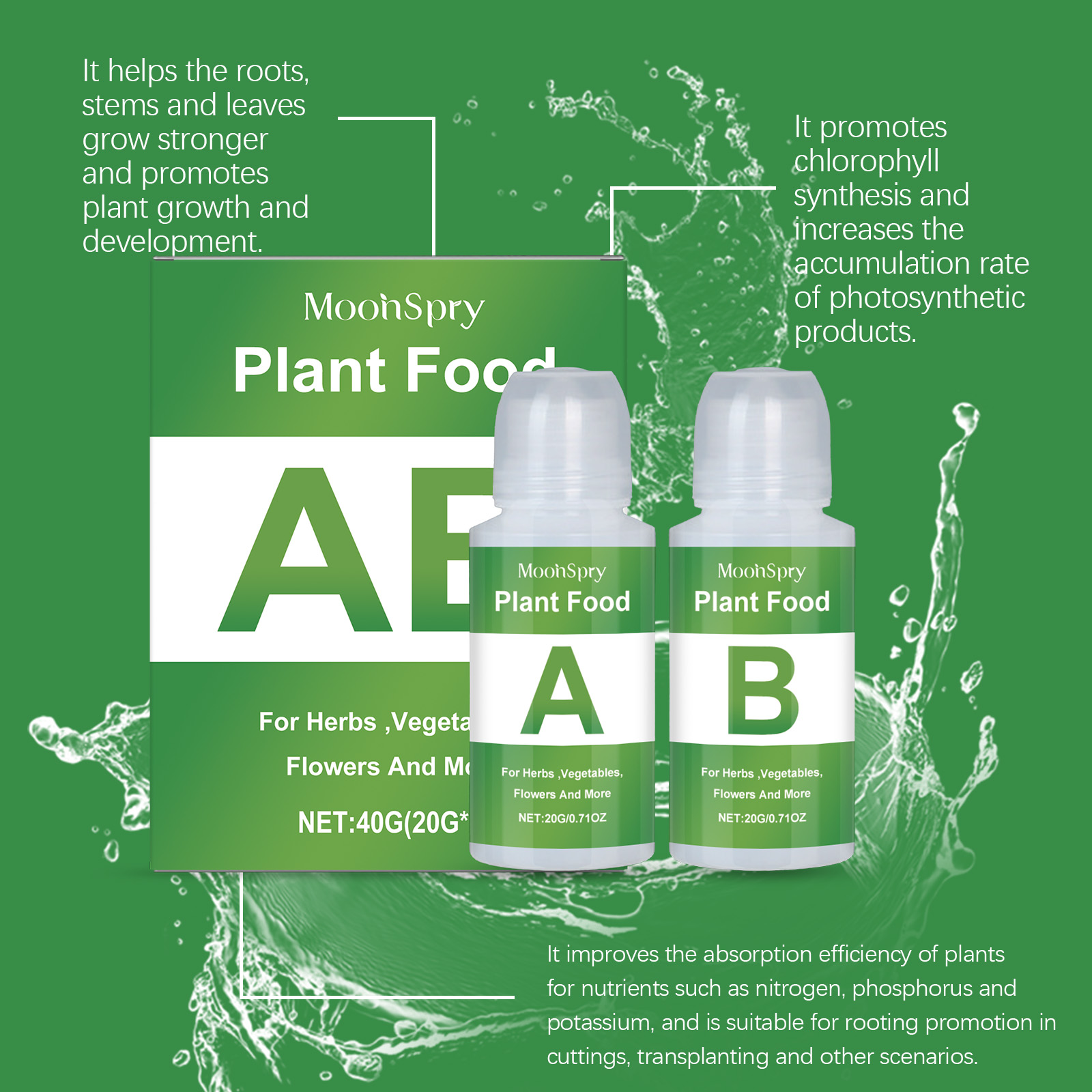 MoonSpry Hydroponic Nutrient S - Nutrient Solution Ab review and price